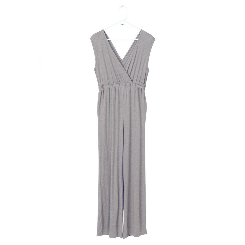 SMALL NWT Grey Wide-Leg Jumpsuit Jumper Elastic Waist and Sleeveless Tank - Picture 4 of 13